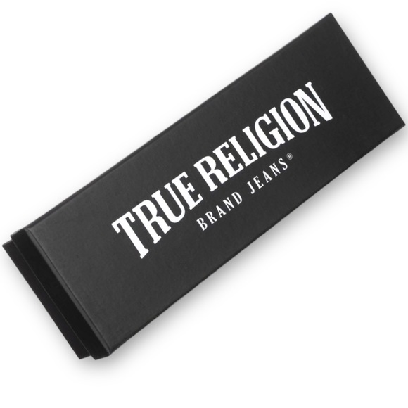 True Religion Dog Tag Gold Tone Necklace! - Picture 4 of 5